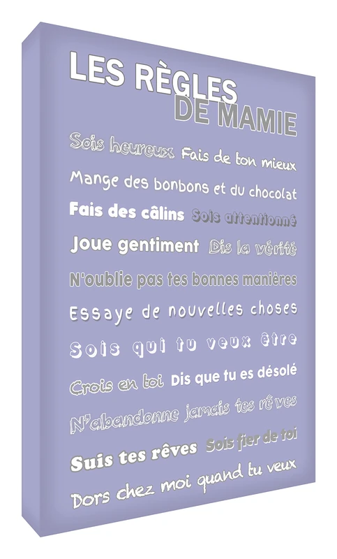 Feel Good Art The Tips of Grandma Canvas on Frame, Lilac, 40 x 60 cm - Image 1
