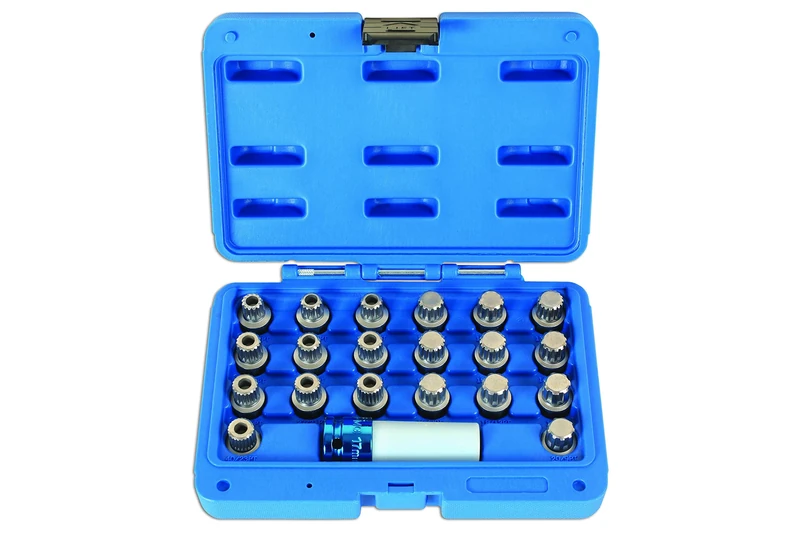 Laser 6276 Locking Wheel Nut Key Set 21pc - for BMW