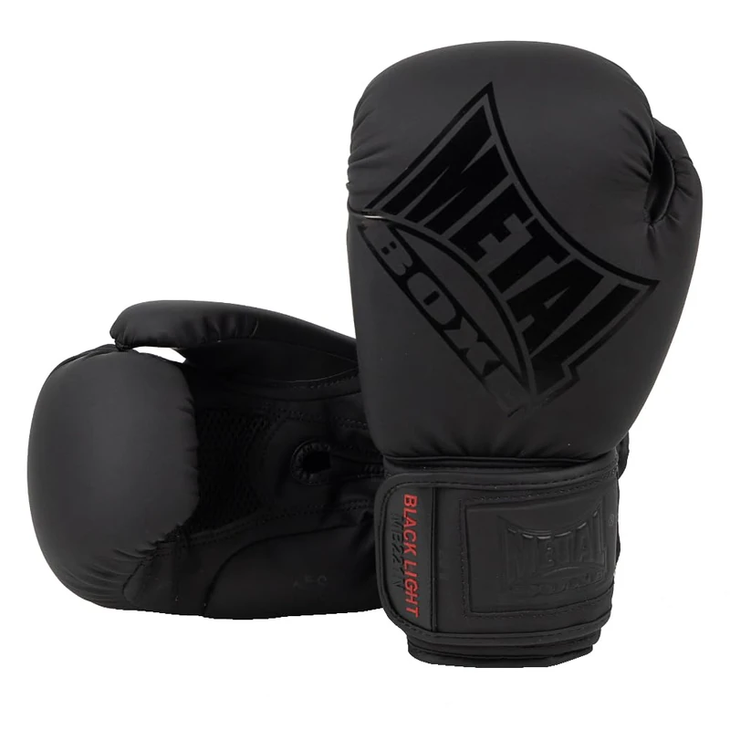 METAL BOXE Super Training Competition Boxing Gloves Black Light 10 oz