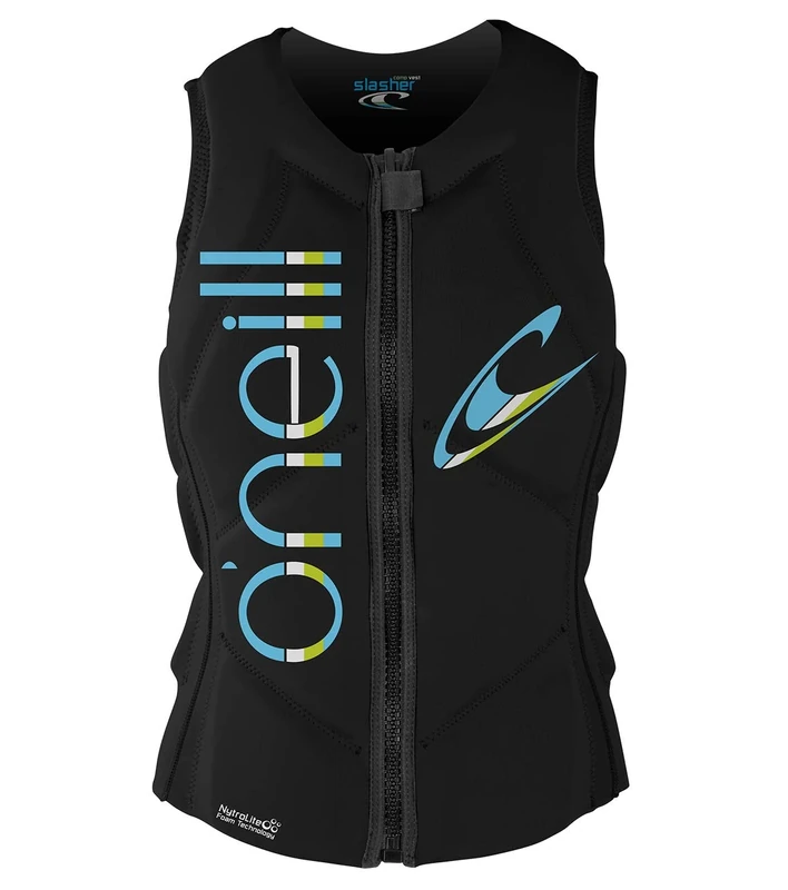 O'Neill Womens Slasher Comp Watersports Waterski Jetski Wakeboarding Safety Impact Vest - Top - Black