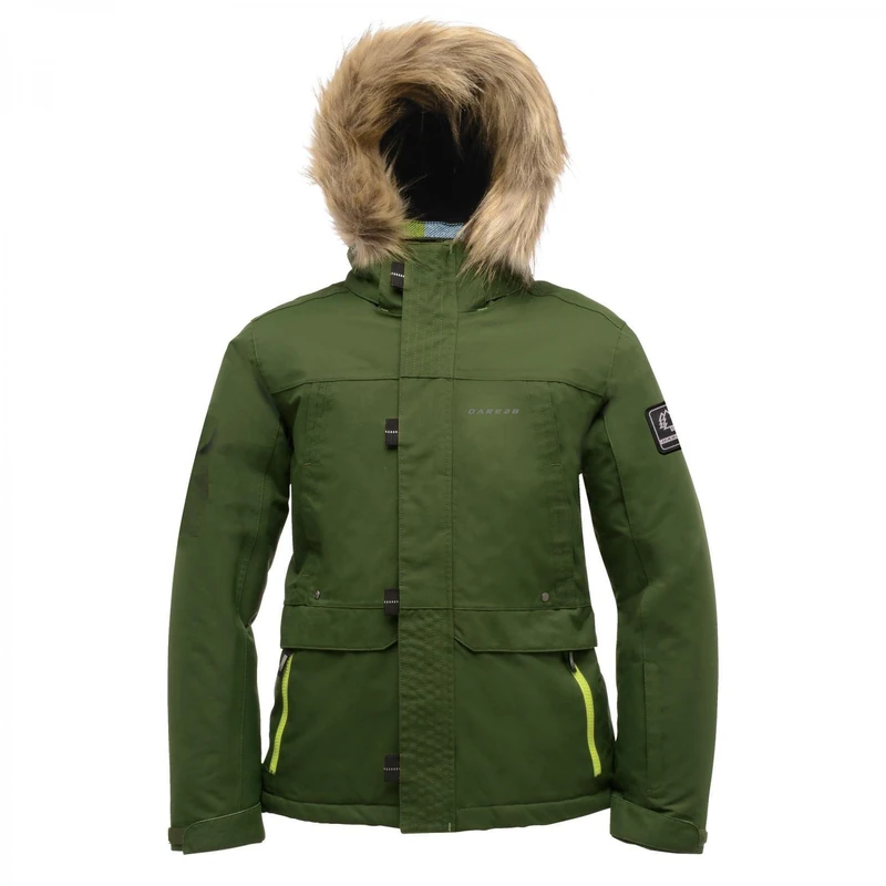 Dare 2b Boy's Strike Force Ski Jacket - Fresh Khaki, 5-6 Years