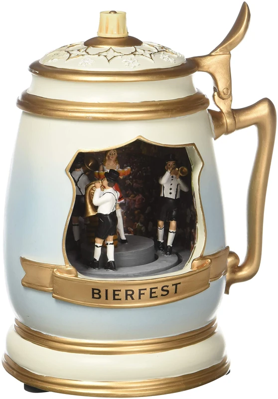 Musicbox World - 17517 Beer mug with a brew house scene Plays melodies - Image 1