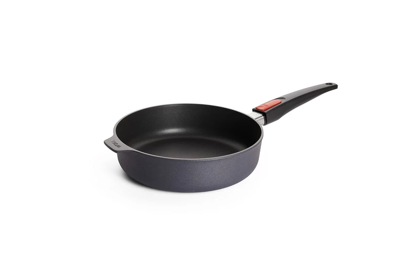 Woll Diamond Lite High Rim Pan, Inductive, Diameter 24 cm, Height 7 cm, with Removable Handle, Suitable for All Cookers, Cast Aluminium Pan, Oven-Safe, Anthracite
