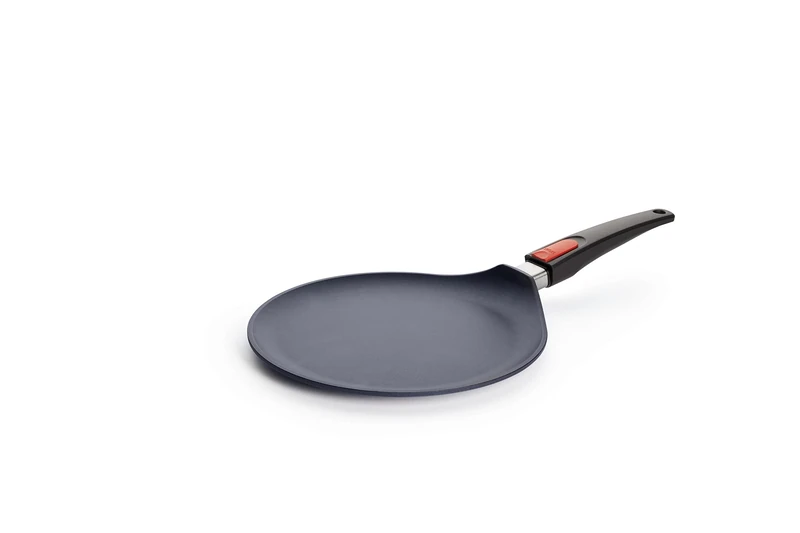 Wool 1226DPI Diamond Lite cast crepe pan, induction, includes a crepe spreader and a flipper, flat, with a removable handle, diameter 26 cm