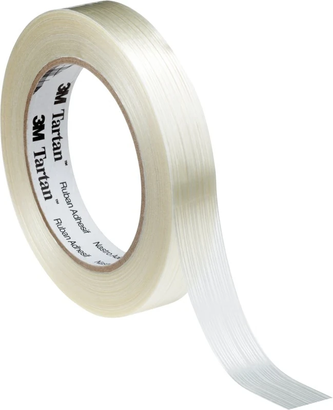 3M 7000095695 Tartan Filament Tape 8953, 0.1 mm, Transparent, 12 mm x 50 m, transparent, 72