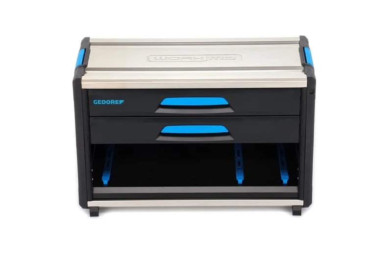 GEDORE WorkMo B2 toolbox, 2 drawers, 1 compartment, Plastic/aluminium, Lockable with accessories, Empty, Tool mobile 1110 WM-321