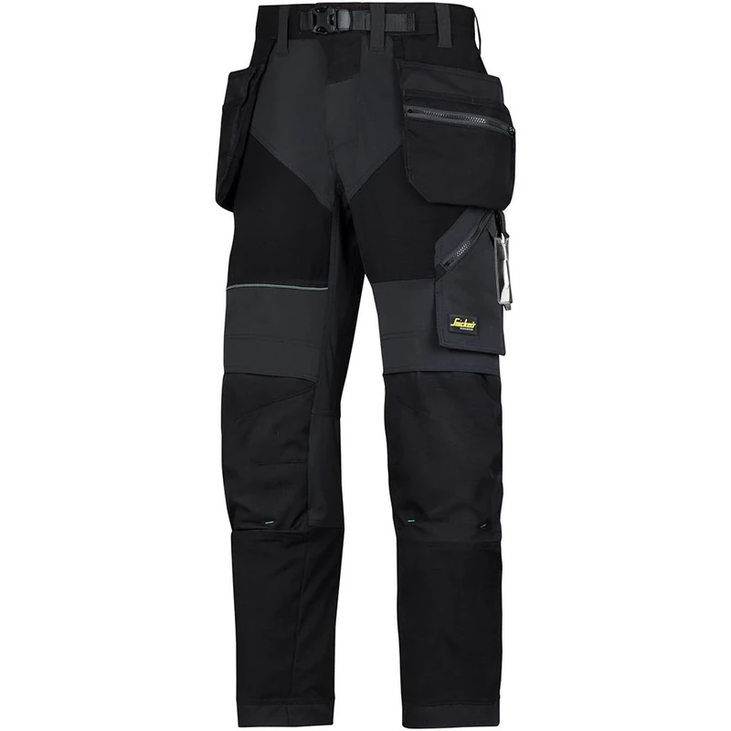 Snickers 69020404096 Size 96 "FlexiWork" Work Trousers with Holster Pockets - Black