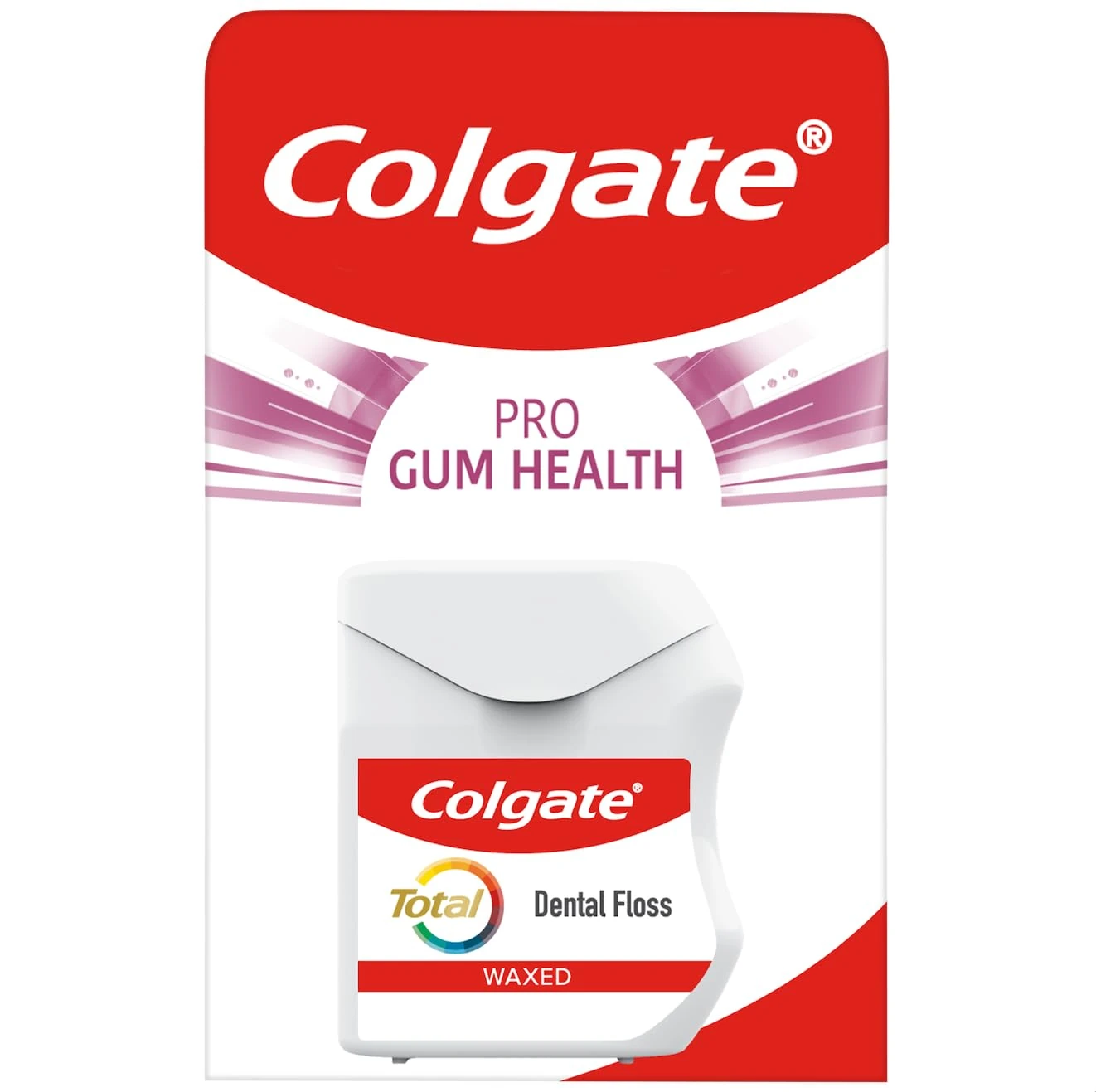 Colgate Total Pro Gum Health Interdental Floss 25m - Waxed Tooth Floss - Improves Gum Health - Helps Reduce Gum Problems - Helps Reduce Tooth Decay - Removes Plaque Between Teeth and Gums
