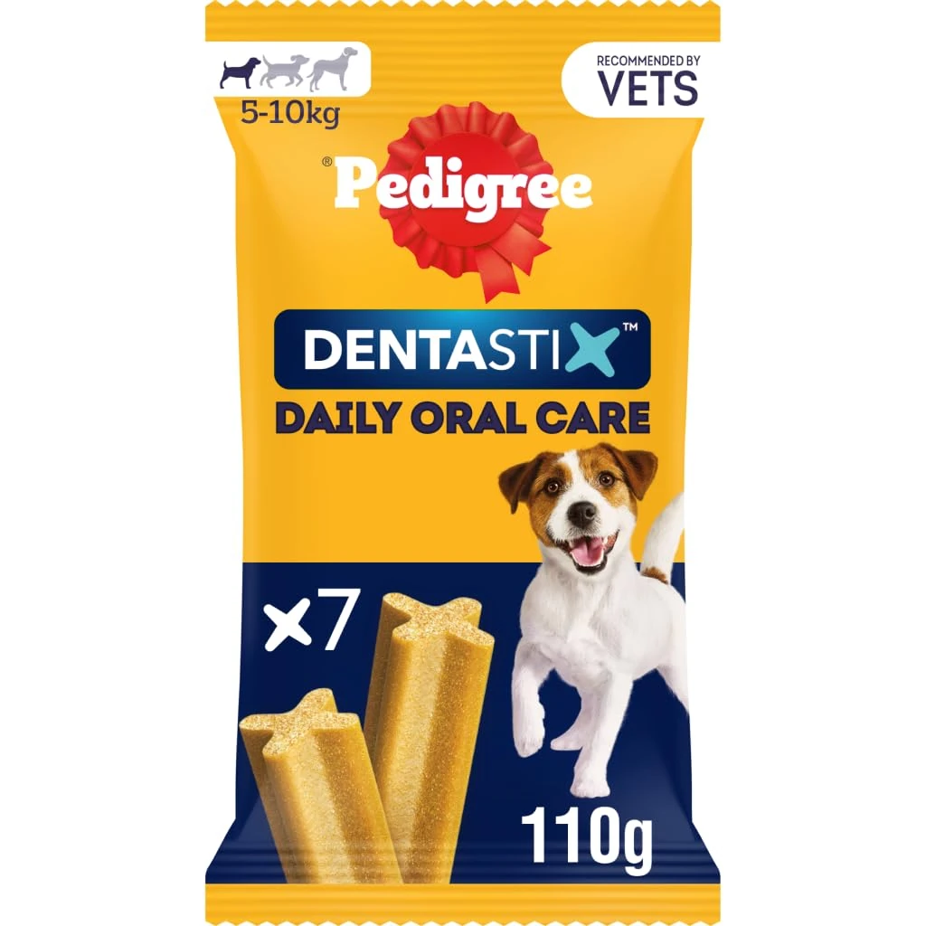 Pedigree DentaStix Daily Dental Chew for Small Dogs 5-10 kg, 7 Sticks, 110 g