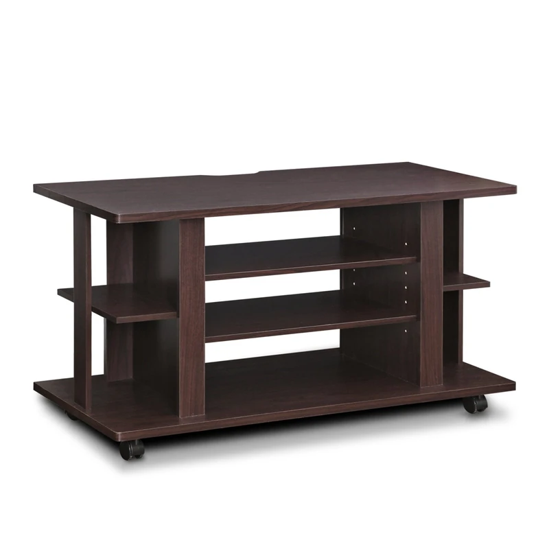 Furinno TV Entertainment Center, Wood, Espresso, one Size - Image 1