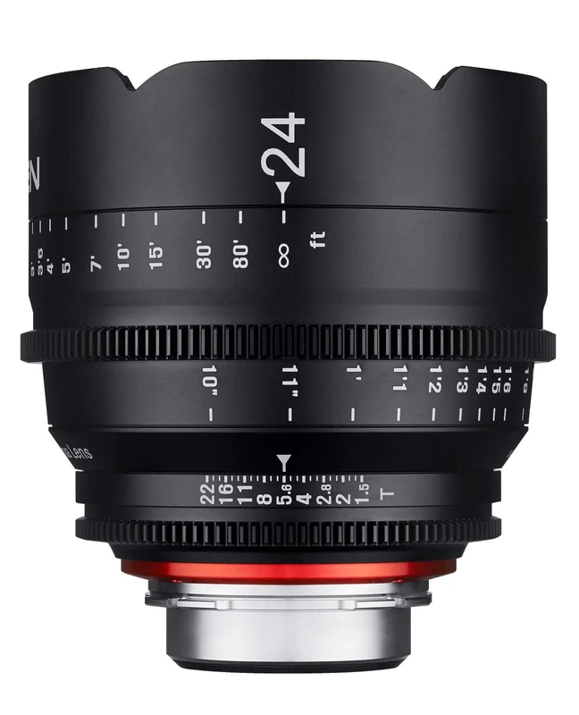 XEEN Cinema 24 mm T1.5 PL Full Format Lens MF Cine Video Lens for High Resolutions with Follow Focus Sprockets