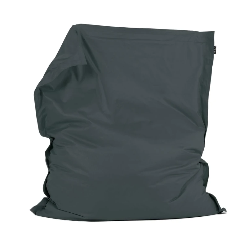 Bean Bag Bazaar Giant Bean Bag, Charcoal Grey, Water Resistant Fabric, Floor Cushion, Beanbag for Indoor and Outdoor Use, Bean Bag with Filling Included, 180cm x 140cm, Gaming, Living Room, Garden