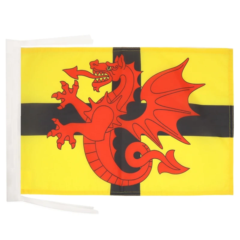 AZ FLAG - Province of Trégor Flag - 18'' x 12'' - 100% Polyester Tregor - Brittany Small Banner with Two Cords - Fade Resistant - Vivid Colors - 18x12 in - 45x30 Cm