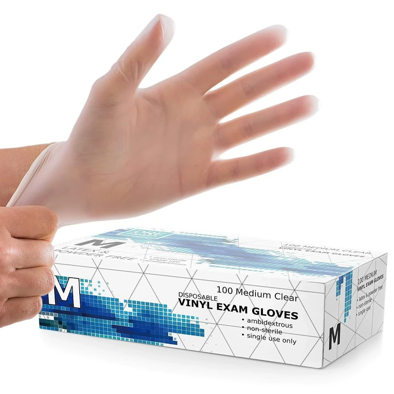 Nightingale Nursing Supplies Gloveman Clear Vinyl Gloves (Box of 100) (Small)