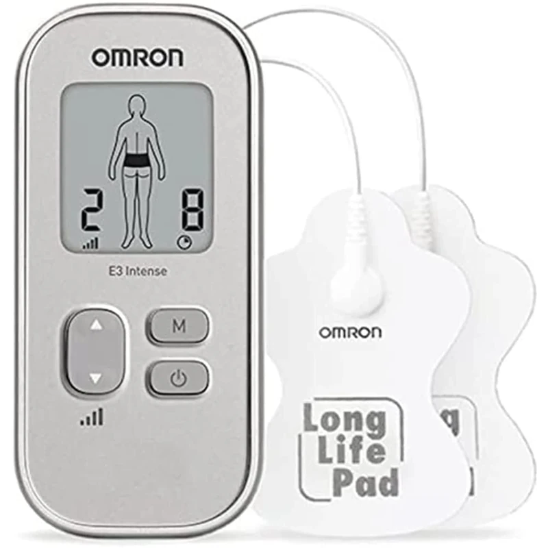 OMRON E3 Intense Portable TENS Machine for Pain Relief. Drug-Free Neuropathy Nerve Pain Relief Device with 6 Pre-Set Programs for Back, Shoulders, Joints & Muscles, Compact & Easy-to-Use
