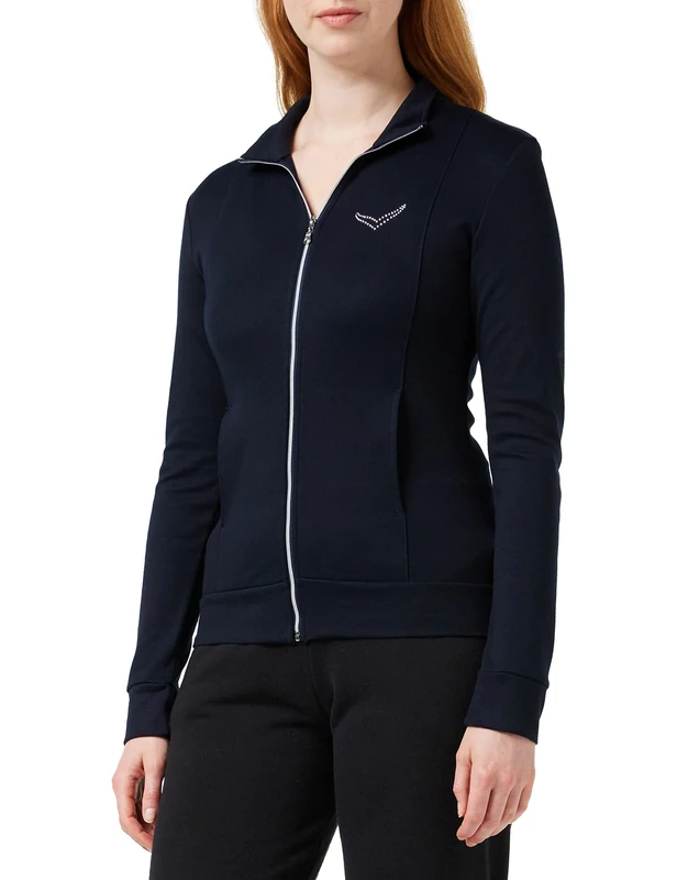 Trigema Women's 502111 Training Jacket, Blue (Navy 046), XXL