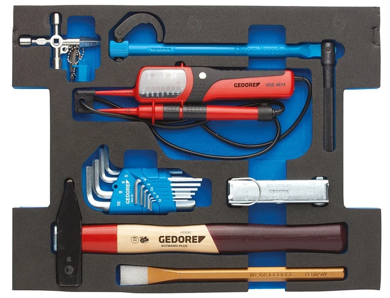 GEDORE 1100 CT2-03-600 D Plumbing Assortment in 2/2 L-Boxx 136 Module, 23-Piece