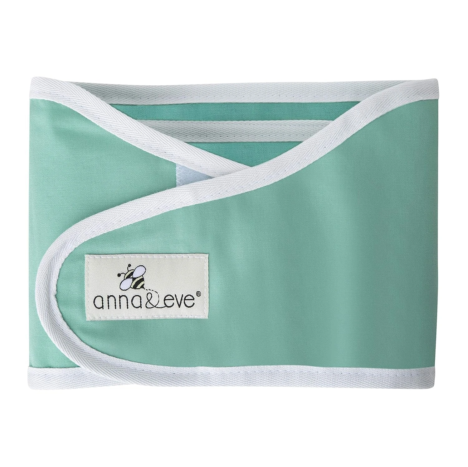 Anna & Eve® Baby Swaddle Strap for Newborns and Infants - 100% Cotton, No Overheating - The Original Arms Only - Adjustable Small Size Swaddle, Fits Chest 13.5" to 17" - Aqua