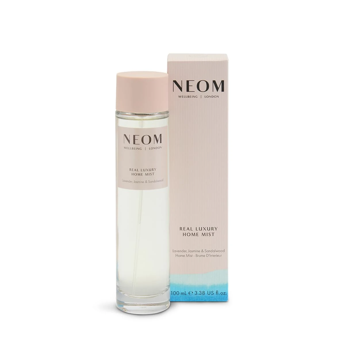 NEOM- Real Luxury Home Mist Spray, 100ml | Lavender, Jasmine & Sandalwood | Essential Oil Room Spray| Scent to De-Stress