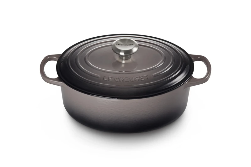Le Creuset Signature Enamelled Cast Iron Casserole Dish with Lid - Oval, 29 cm, 4.7 Litres, Flint, 21178294442430
