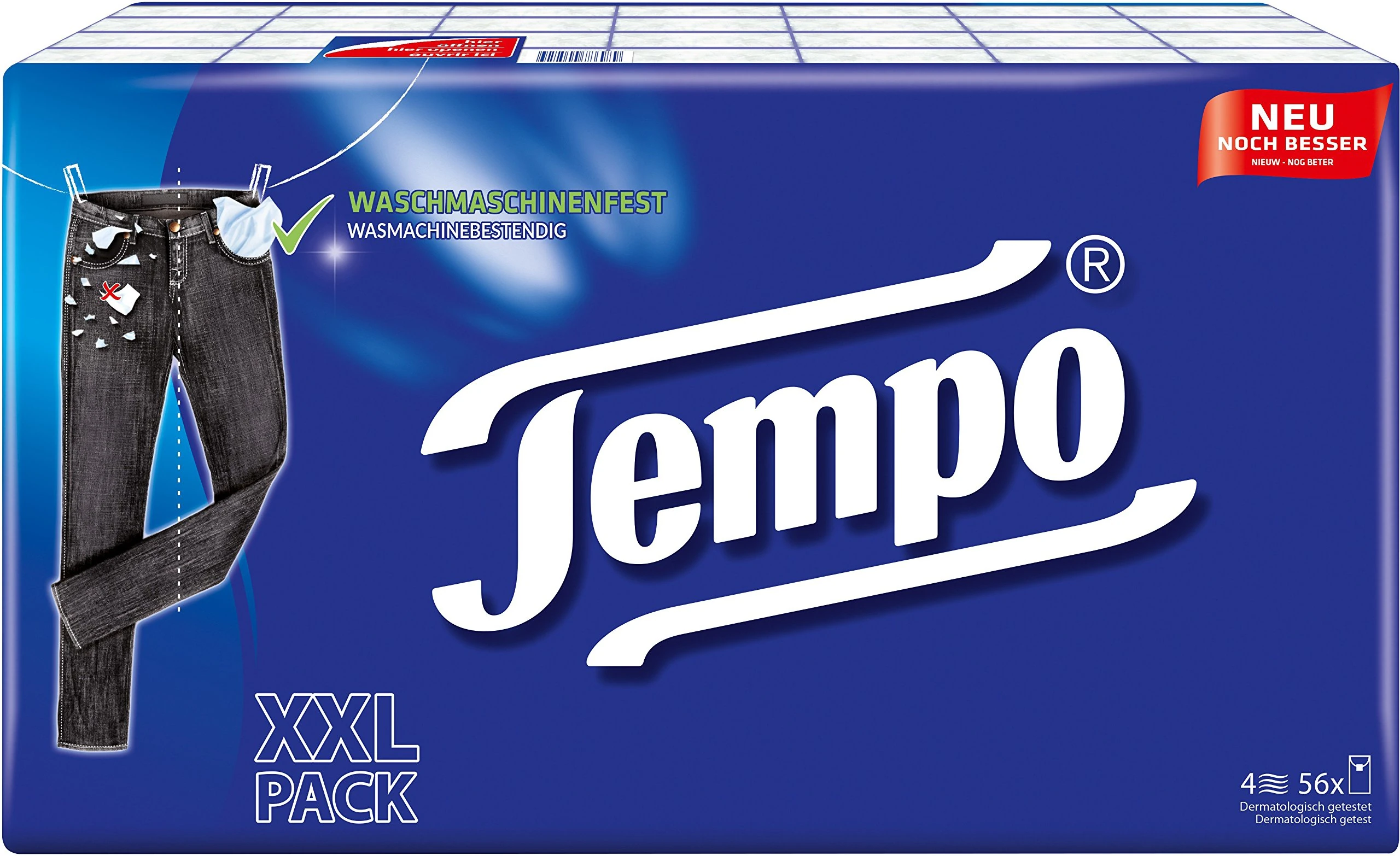 Tempo Classic Tissues 56 x 10 Tissues, Pack of 1 (56 Packs)