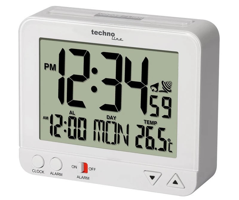 Technoline WT 195 White Radio Controlled Alarm Clock