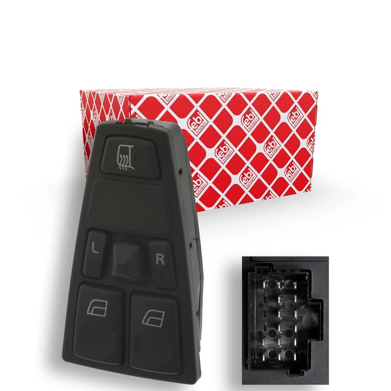 febi bilstein 44677 Switch Unit for power window regulator, mirror adjustment and mirror heating, pack of one