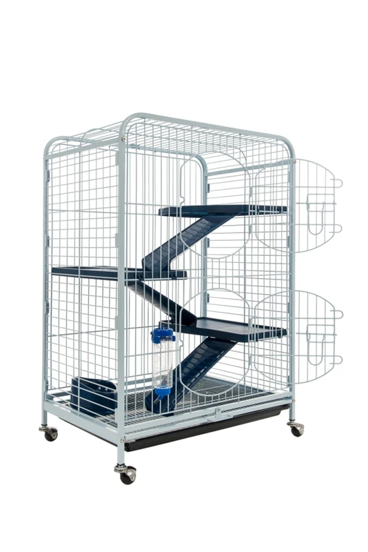 Tyrol Blue/Back Tower Rodent Cage 64 x 44 x 93cm