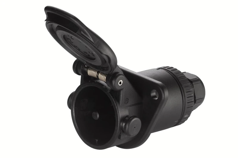HELLA 8JB 011 895-001 Socket - 12V - 7-pin connector - Plug: Round Plug - DIN / ISO: 7638-2