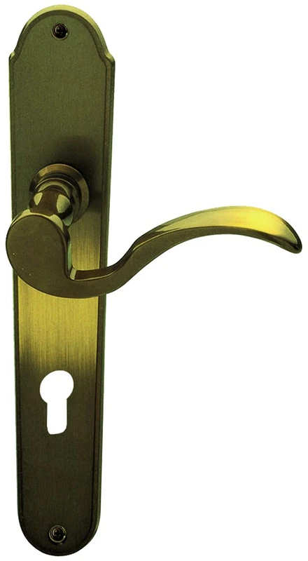 ALPERTEC Door Fittings Panda – Burnished Brass for Front Doors 32217013 PZ Door Handle Set Door Fittings Door Handle - Image 1