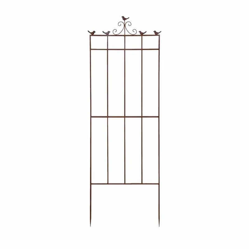 Esschert Design PY65 Large 2D Bird Plant Support - Brown