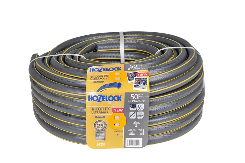 Hozelock Tricoflex Ultramax Hose, Grey, 19 mm x 50 m