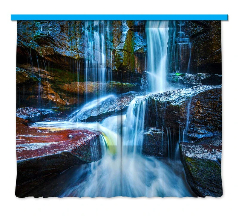 AG Design Curtains, 3D Photo Print, Light, 100% PES, Multicolor, 280 x 245 cm/ 110,2 x 96,5 inches - Image 1