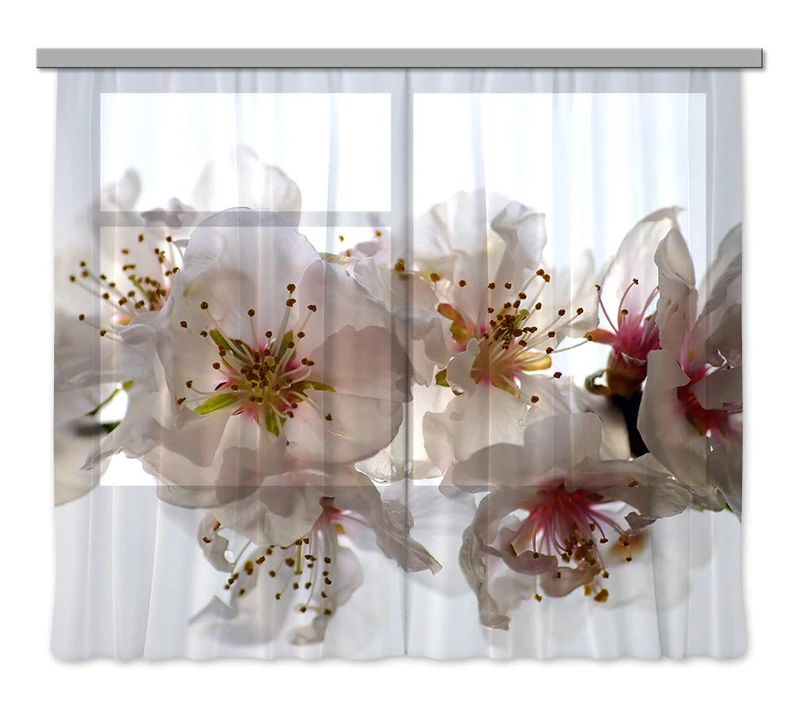 AG DESIGN Curtains, 3D Photo Print, Light, 100% PES, Multi-Colour, 280 x 245 cm