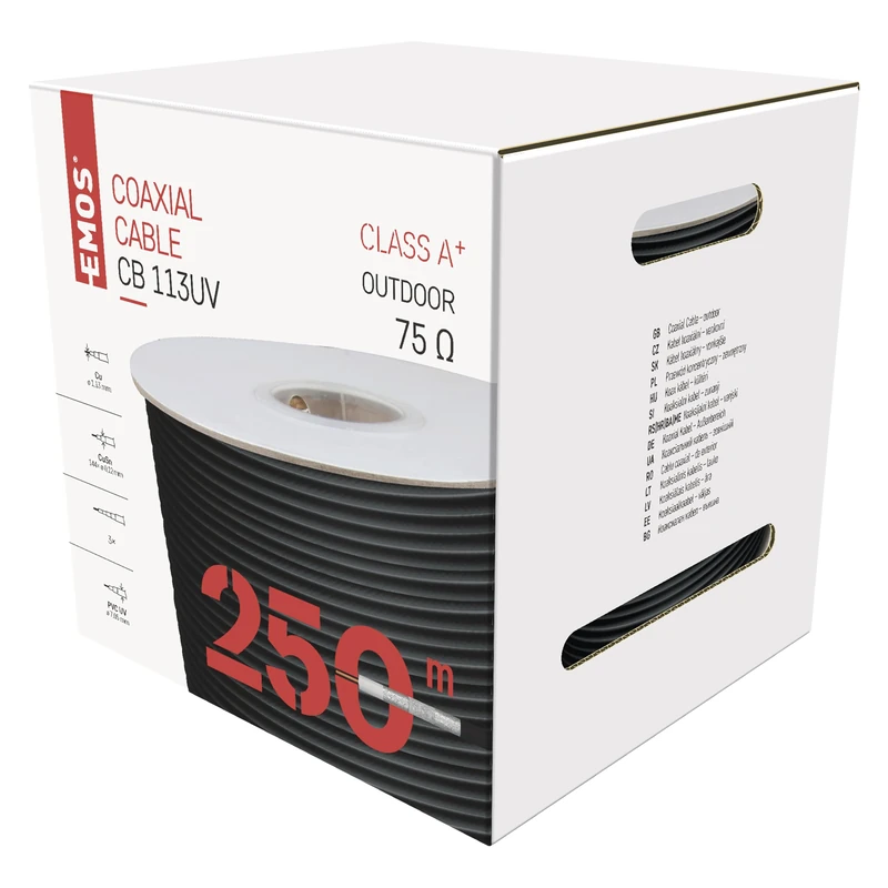 EMOS Les cB113UV Coaxial Cable, 250m
