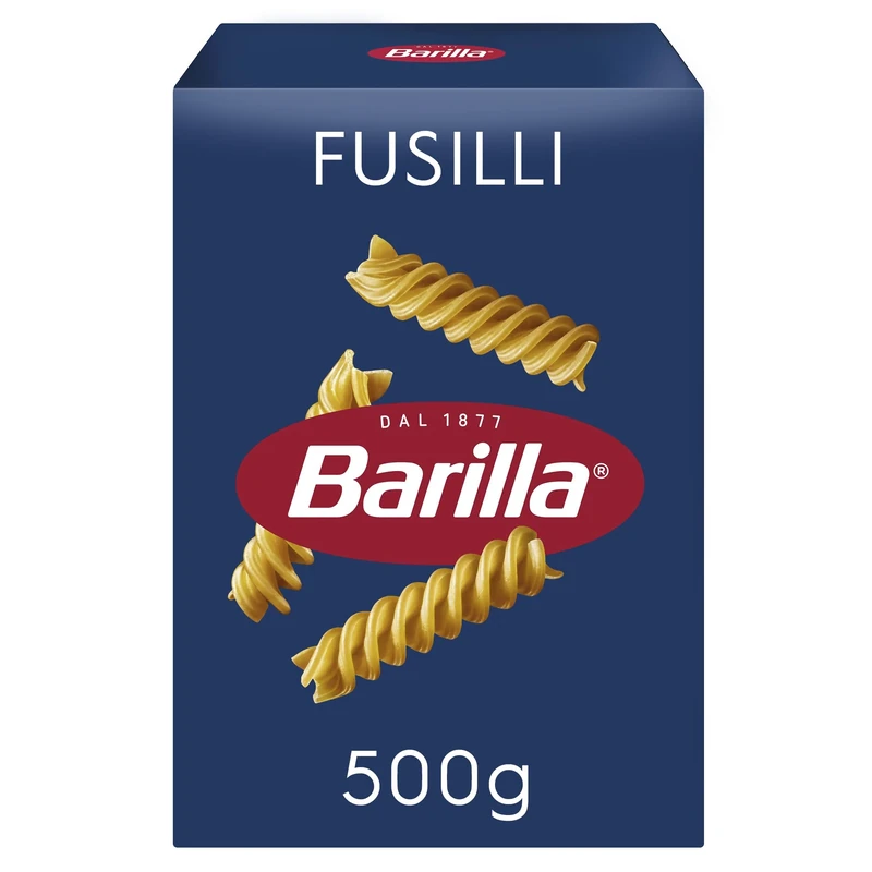 Barilla Fusilli – Authentic Italian Pasta Made with Durum Wheat – Classic Short Shape Pasta - For Pasta Bakes - Single Pack of 1 x 500g