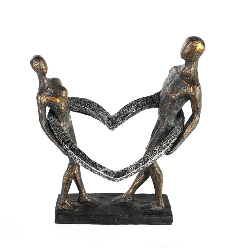 Casablanca modernes Design Sculpture, Resin, Bronze Grey, Höhe 31 cm