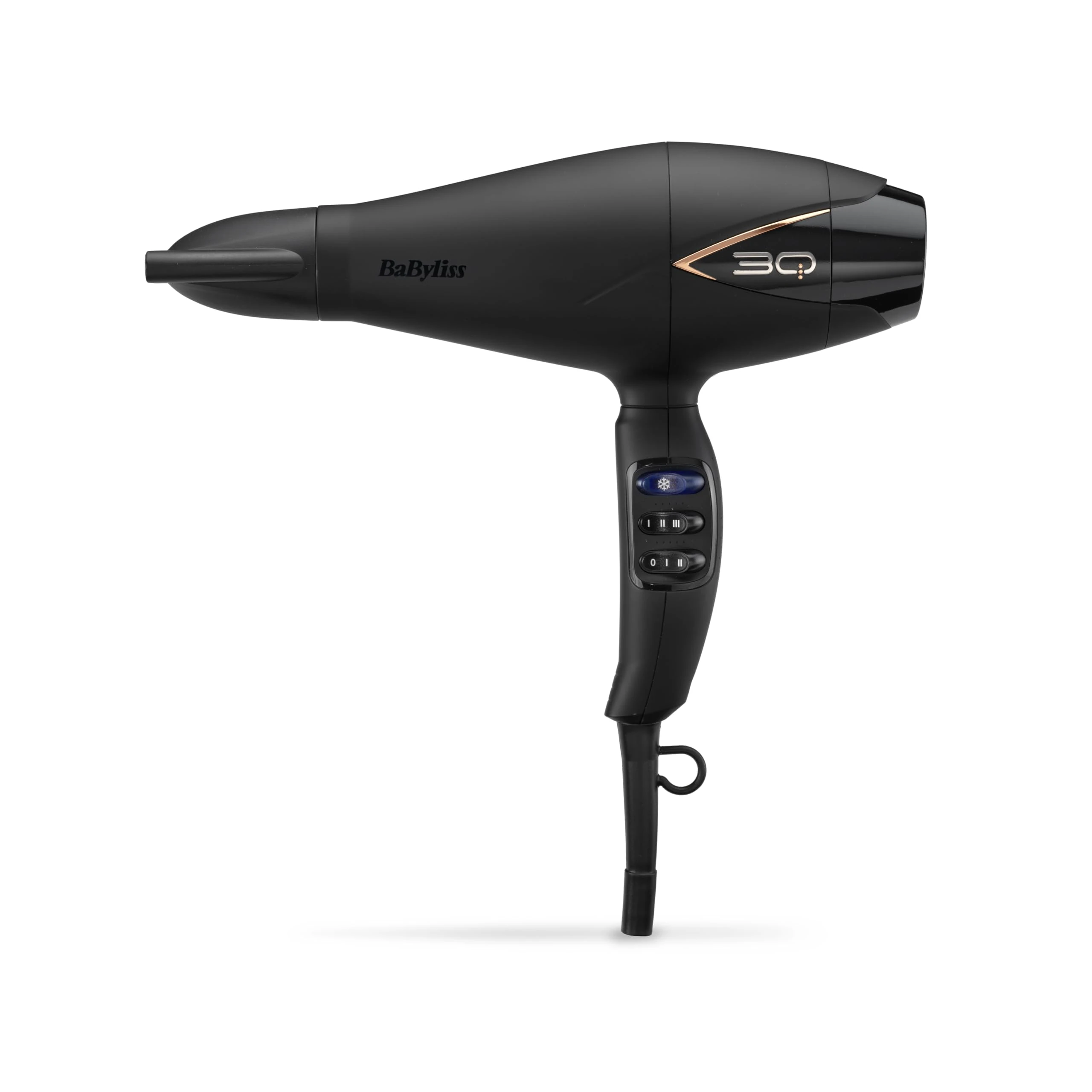 BaByliss Professional 3Q Hair Dryer - Powerful 2200W Blow Dryer, Extra-Fast Air Flow and Ultra-Lightweight, 3 Heat & 2 Speed Settings, Black, 5665U