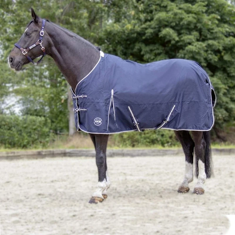 HKM Horse Eco-Light Summer Rain Turnout Blanket, Dark Blue, Size 135