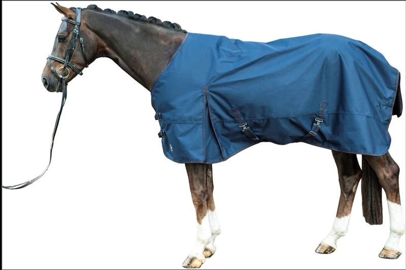HKM Eco Light Turnout rug with fleece lining Deep Blue 6'0