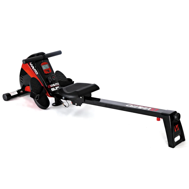 VIAVITO Sumi Folding Rowing Machine, Home Gym Equipment, Cardio Machine, 10 Levels Silent Magnetic Resistance, LCD Display, 7kg Flywheel, Ergonomic Design, 2Y Warranty, Perfect for Full-Body Workout