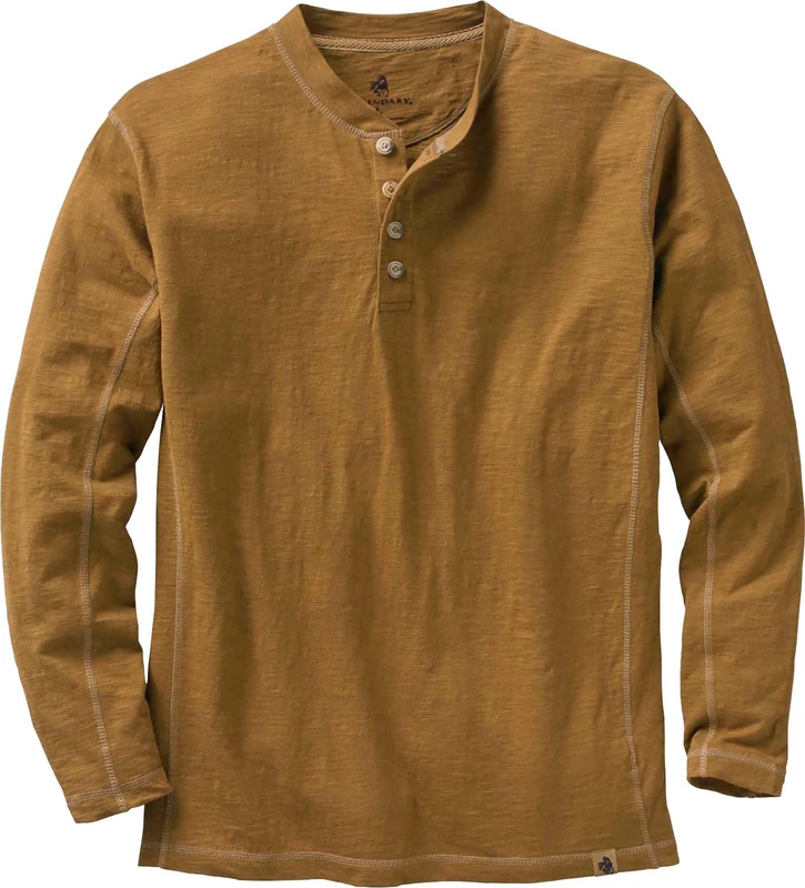 Legendary Whitetails Men's Maverick Slub Henley Shirt, Barley, XX-Large Tall