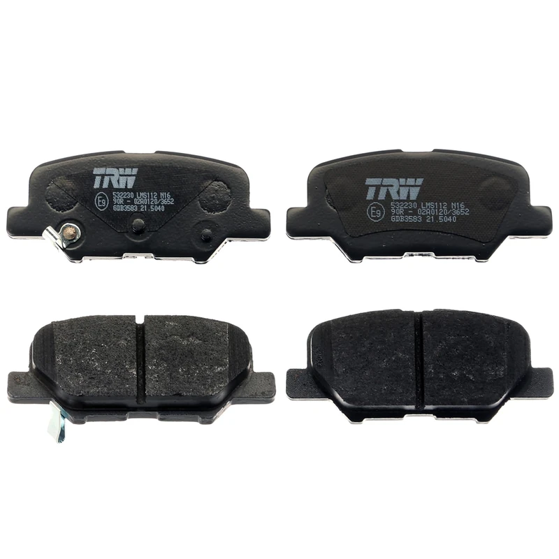 TRW GDB3583 Brake Pad Set of 4 for Mitsubishi Outlander III (GG_W, GF_W, ZJ, ZL, ZK) 2010 - Rear Axle and Other Vehicles