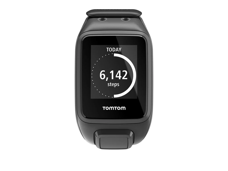 TomTom Runner 2 GPS Watch with Heart Rate Monitor and Music - Large Strap, Black/Anthracite - Image 1