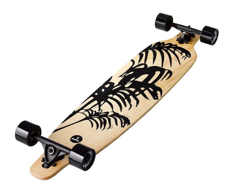 Ridge Skateboards Unisex's Twin Tip Longboard, Natural Wood/Black, 41" Monster