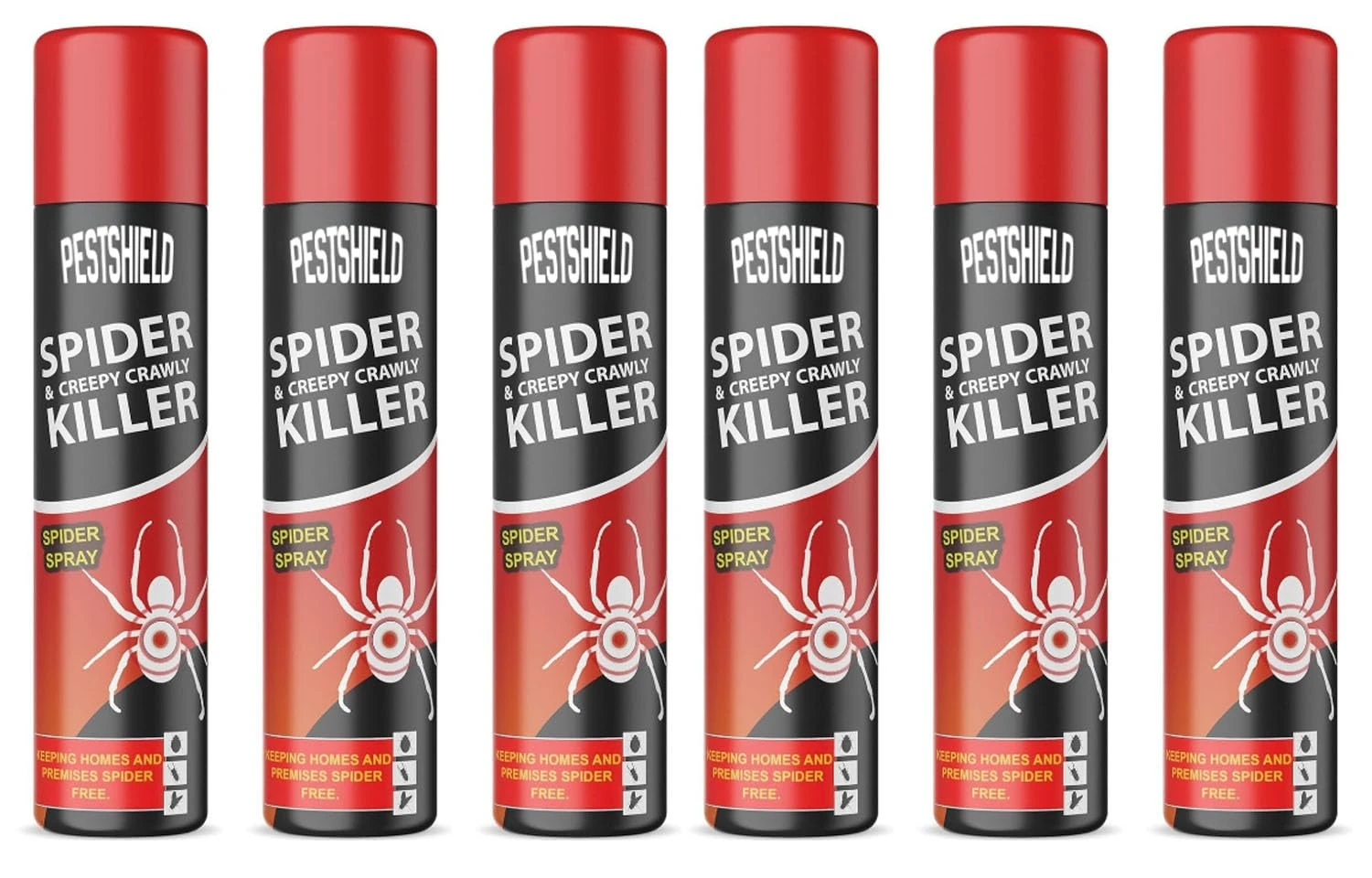 Pestshield 6 x Spider & Creepy Crawly Insect Killer Spider Spray No More Spiders