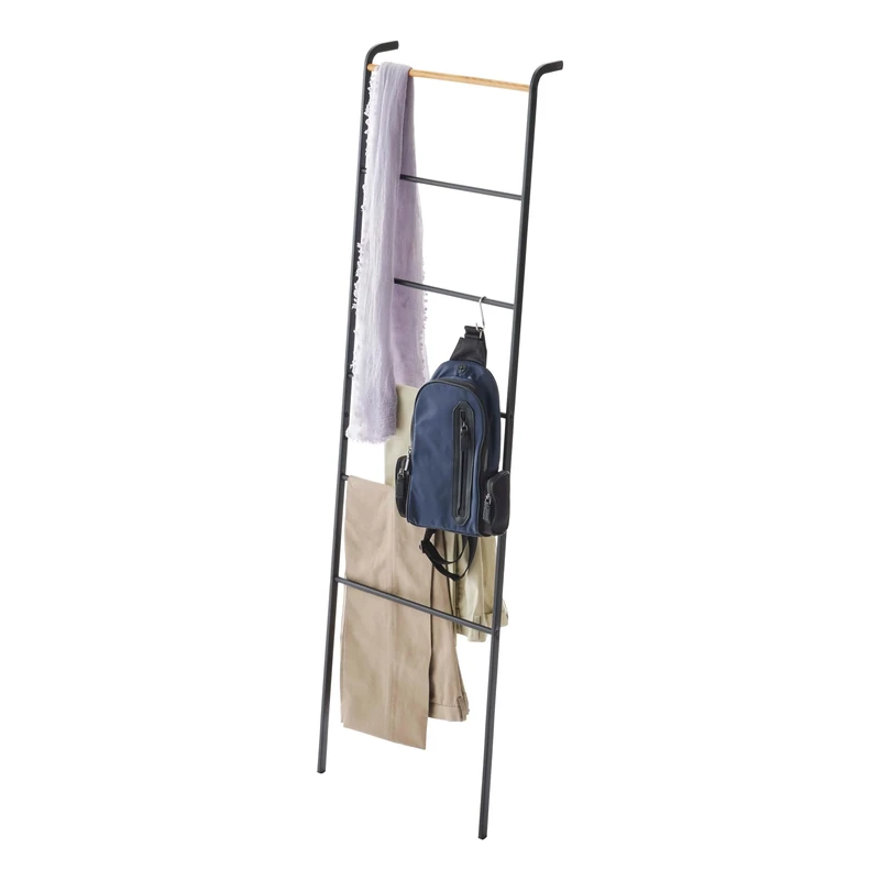 YAMAZAKI Clothes Ladder, Steel, Black, One Size