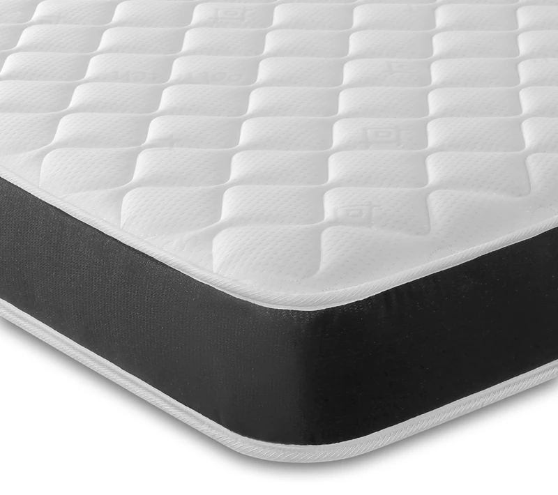 Starlight Beds Midnight Cooltouch Sprung Hybrid Single Memory Foam Mattress, Maximum Value, Soft Feel, Black. 18cm Deep. 3ft Single Mattress (90cm x 190cm)