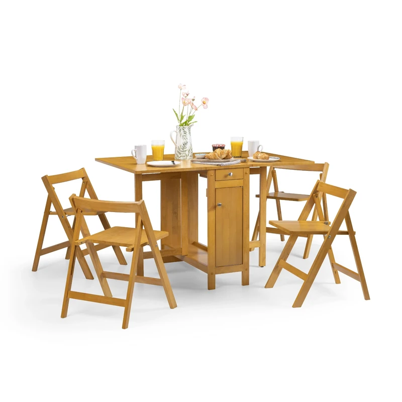 Julian Bowen Savoy Compact Dining Set, Light Oak colour