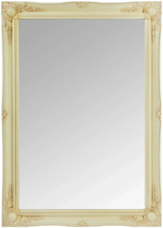 Fabulous Mirrors Cream/Ivory Stunning Ornate Shabby Chic Decorative-Bevelled Mirror-Fast Despatch-Insured in Transit-Save ££s (42"x30" 107cm x 76cm), Wood,829127160-2